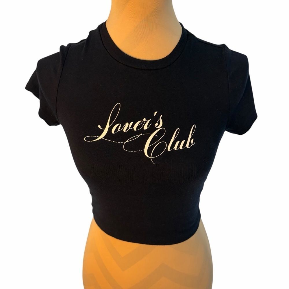 Garage Black and Gold Lover's Club Crop‎ Top